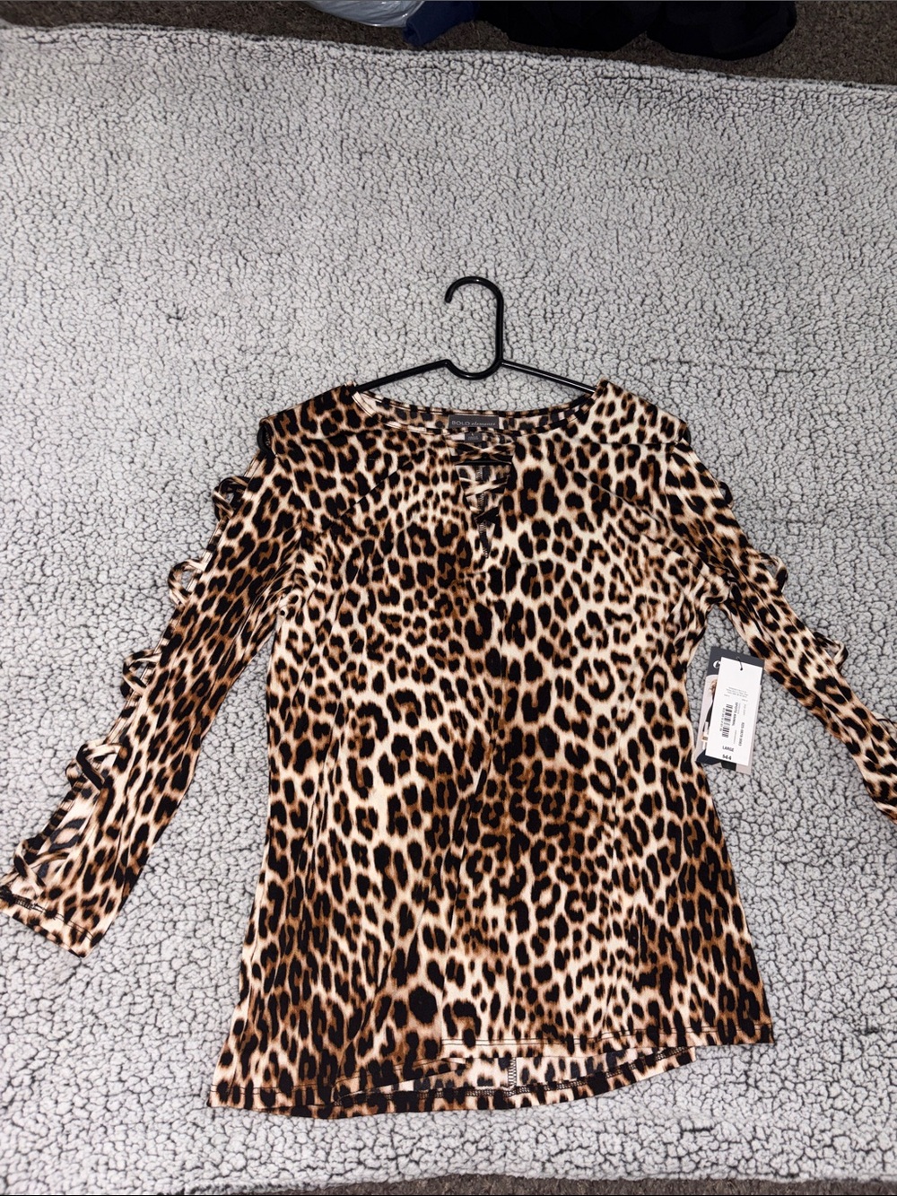 BOLD elements Leopard Print Long Sleeve Top - Brown